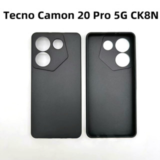 เคสโทรศัพท์มือถือ ซิลิโคนนิ่ม TPU สีดํา สําหรับ Tecno Camon 20 Pro 5G CK8N