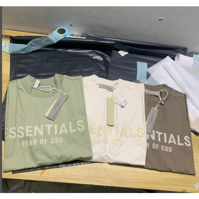 เสื้อยืดแขนสั้น พิมพ์ลายตัวอักษร ESSENTIANS FOG แฟชั่นฤดูร้อน