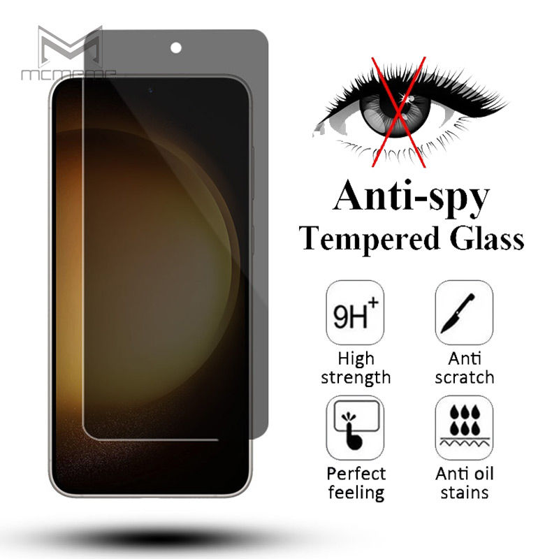 ฟิล์มกันมองข้าง HD แบบกระจกนิรภัย9H ยี่ห้อMCMEME คุณภาพดีเยียม ฟิล์มกันเสือก กันมอง Samsung Galaxy S