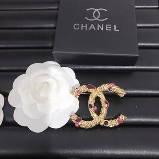 Chanel เข็มกลัด สีทอง หรูหรา คุณภาพสูง สําหรับผู้หญิง101866