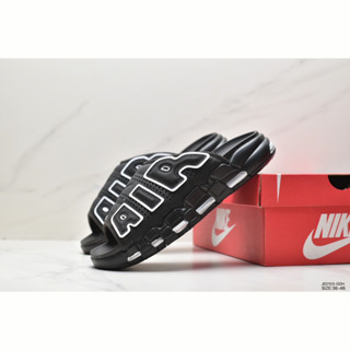 Nike AIR MORE Uptempo Slide Pippen รองเท้าแตะลําลอง น้ําหนักเบา สีดํา สําหรับทุกเพศ