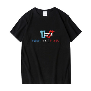 Twenty One Pilots เสื้อยืดแขนสั้น ผ้าฝ้าย พิมพ์ลาย ขนาดใหญ่พิเศษ สําหรับผู้ชาย และผู้หญิง Big Size XXS-4XL 1986D