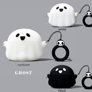 เคส AirPodsPro 2nd Solid Little Ghost AirPods หูฟังเคส Luminous Effect สำหรับ AirPods รุ่นใหม่ เคส 3rd Generation เข้ากันได้กับ AirPods Pro 1st Generation 2