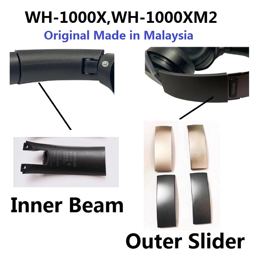 อะไหล่ฝาครอบหูฟัง และคานด้านใน แบบเปลี่ยน สําหรับ Sony WH-1000X WH1000xm2 Wireless