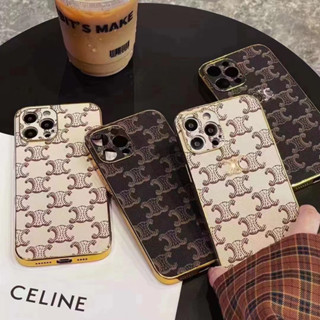 Celine_เคสโทรศัพท์มือถือหนัง สําหรับ iphone 11 12 13 14 promax pro max 12 13 pro max