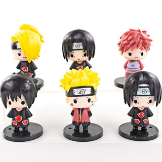 โมเดลฟิกเกอร์ PVC อนิเมะนารูโตะ Uchiha Sasuke Itachi Uzumaki Naruto Gaara Deidara ขนาด 6 ซม. 6 ชิ้น ต่อชุด