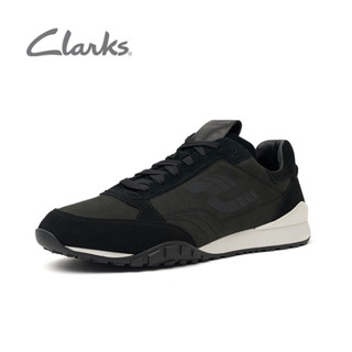 Clarks รองเท้าผ้าใบ รองเท้ากีฬา รองเท้าวิ่ง แบบผูกเชือก สวมใส่สบาย สีขาว สําหรับผู้ชาย