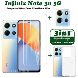 3in1 กระจกนิรภัย Infinix Note 30 5G กระจกนิรภัย ป้องกันหน้าจอ Infinix Note 30 กระจกนิรภัยหน้าจอ + ฟิล์มกล้อง + ฟิล์มด้านหลัง ตัวป้องกันเลนส์กล้อง