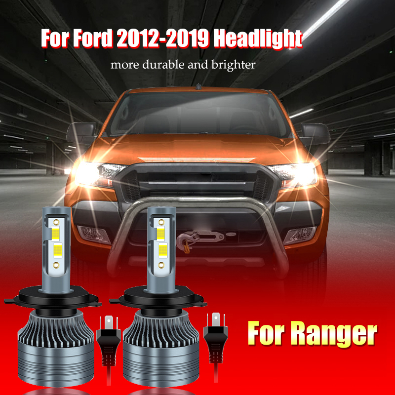 ชุดหลอดไฟหน้าฮาโลเจน LED 6000K แบบเปลี่ยน สําหรับ Ford Ranger (T6) (2012-2019) 2 ชิ้น