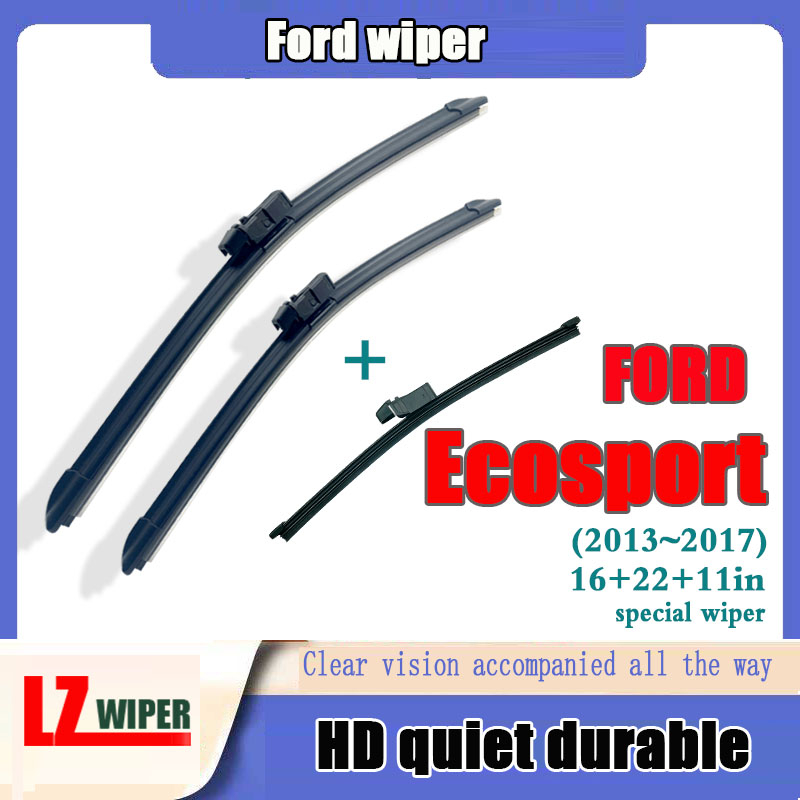ใบปัดน้ําฝน Ford Ecosport หน้า+หลัง 16+22+11 ฟอร์ด อีโคสปอร์ต เหมาะสําหรับรุ่น 2013~2017