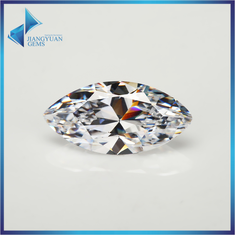 1.5x3 ~ 10x20 มม.5A Marquise ตัดสีขาว CZ หินหลวม Cubic Zirconia สังเคราะห์อัญมณีสําหรับเครื่องประดับ