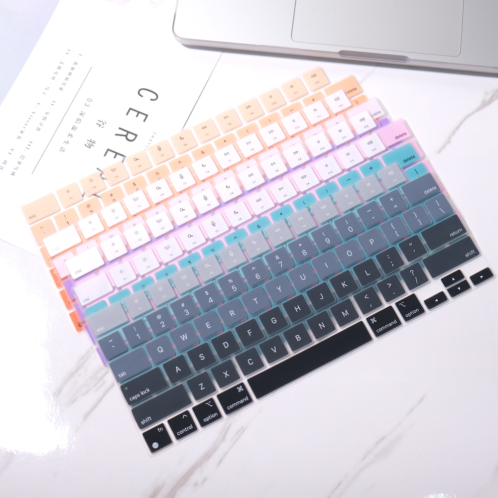 Us แป้นพิมพ์สําหรับ MacBook Air 15.3 นิ้ว M2 M3 M4 A3240 A3114 A3112 Air13.6 A3240 A3113 A2681 Pro14 16 A2779 A2780 ซิลิโคนกันน้ำกันฝุ่นเมมเบรนคีย์บอร์ด TPU
