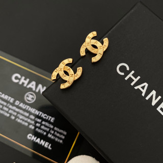 ต่างหู Chanel สีทอง หรูหรา แฟชั่นสําหรับผู้หญิง101209