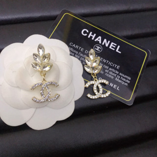 Chanel ต่างหูทองแดง ชุบทอง คุณภาพสูง หรูหรา สําหรับผู้หญิง103110