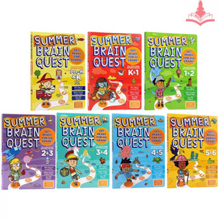 สมุดงานพัฒนาความฉลาดของเด็ก—Kindergarten-Primary School Students Childrens Intelligence Development Textbook Workbook Exercise Book “Summer Brain Quest Workbook Grade Pre K&amp;K/K&amp;1/1&amp;2/2&amp;3/3&amp;4/4&amp;5/5&amp;6”