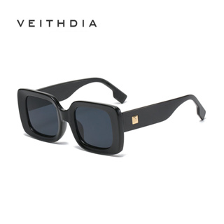 Veithdia ใหม่ แว่นตากันแดด กรอบสี่เหลี่ยม ขนาดใหญ่ สไตล์เรโทร แฟชั่นสําหรับทุกเพศ S21256