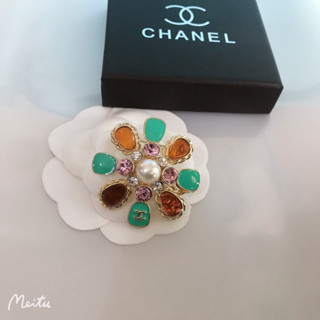 Chanel เข็มกลัด ลายดอกไม้ หรูหรา สีสันสดใส สําหรับผู้หญิง102119