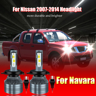 ชุดหลอดไฟหน้าฮาโลเจน LED 6000K แบบเปลี่ยน สําหรับ Nissan Navara (D40) 2007-2014 2 ชิ้น