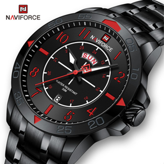 Naviforce 9204 นาฬิกาข้อมือควอตซ์แฟชั่น สายแสตนเลส กันน้ํา สําหรับบุรุษ