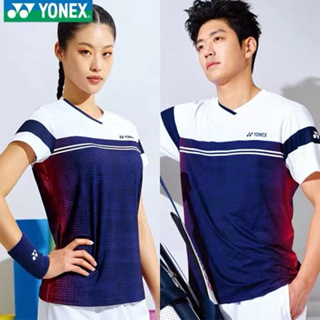 Yonex ชุดเทนนิส ระบายอากาศ ซับเหงื่อ แห้งเร็ว ใส่สบาย เหมาะกับฤดูร้อน สําหรับผู้ชาย และผู้หญิง 2023