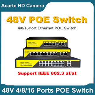 Poe Switch  สวิตช์เครือข่าย48V 4/8/16 Ports 100Mbps network switch