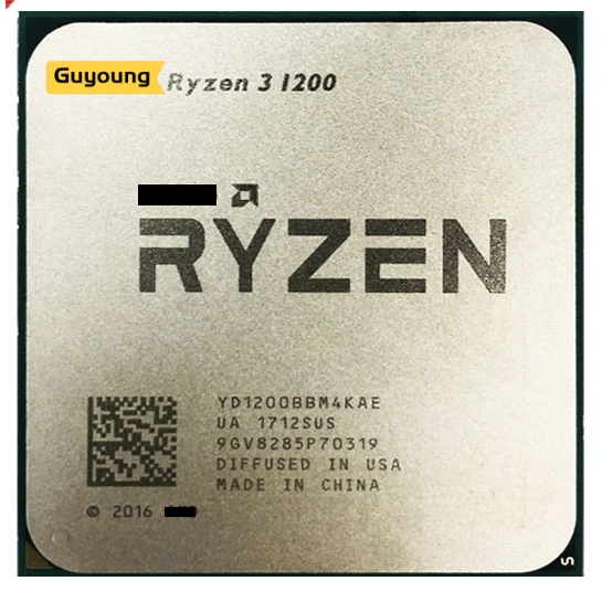 โปรเซสเซอร์ CPU YZX Ryzen 3 1200 R3 1200 3.1 GHz ใช้แล้ว Zen Gaming 0.014 ไมครอน Quad-Core Quad-Thread YD1200BBM4KAE ซ็อกเก็ต AM4