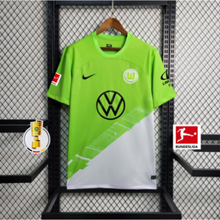 เสื้อกีฬาแขนสั้น ลายทีมชาติฟุตบอล Wolfsburg 23 24 ชุดเหย้า ไซซ์ S - 2XL