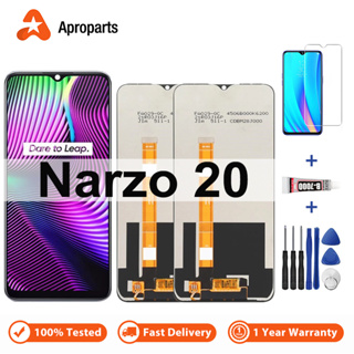 อะไหล่หน้าจอสัมผัสดิจิทัล LCD แบบเปลี่ยน สําหรับ OPPO Realme Narzo 20 RMX2193