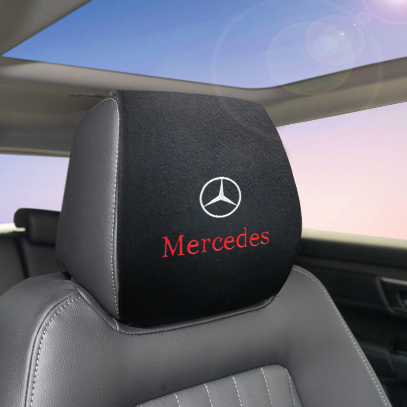 ปลอกหมอนหนังนิ่ม กันฝุ่น ลายโลโก้รถยนต์ สีดํา สําหรับ Mercedes Benz Class W212 W211 W210 W203 W204 W205 CLA GLK CLS A C E 1 ชิ้น