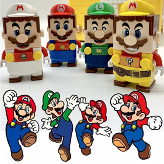 【Super Mario】โมเดลตัวต่อ มาริโอ้ ลูอิกิ ขนาดเล็ก ของเล่นเสริมการเรียนรู้เด็ก 4in1