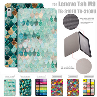 for Lenovo Tab M9 TB-310FU TB-310XU 9.0 Inch Fancy Lattice Series Case - High Quality Protective Cover with Stand