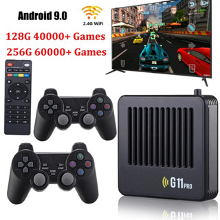 G11 Pro Game Box 4K HD TV Game Stick เกมคอนโซลวิดีโอเกม 128G ในตัว 40000+ เกมย้อนยุค 2.4G เกมแพดไร้สาย สําหรับ PS1 / GBA / FC