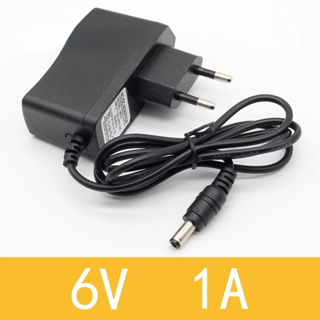 อะแดปเตอร์แปลงพาวเวอร์ซัพพลาย 6V1A AC 100V-240V DC 6V 1A 1000mA ปลั๊ก EU DC 1 ชิ้น