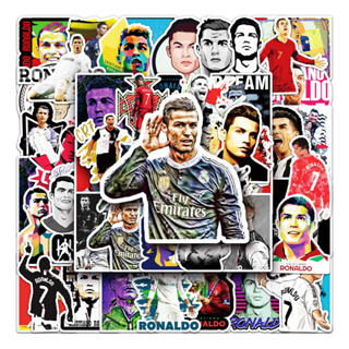 สติกเกอร์ กันน้ํา ลาย C Ronaldo DIY แบบสร้างสรรค์ สําหรับติดตกแต่งรถยนต์ จํานวน 50 ชิ้น