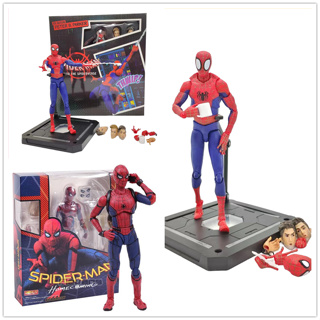 โมเดลฟิกเกอร์ รูปสไปเดอร์แมน SHF SpiderMan ขยับได้ สําหรับตกแต่งบ้าน