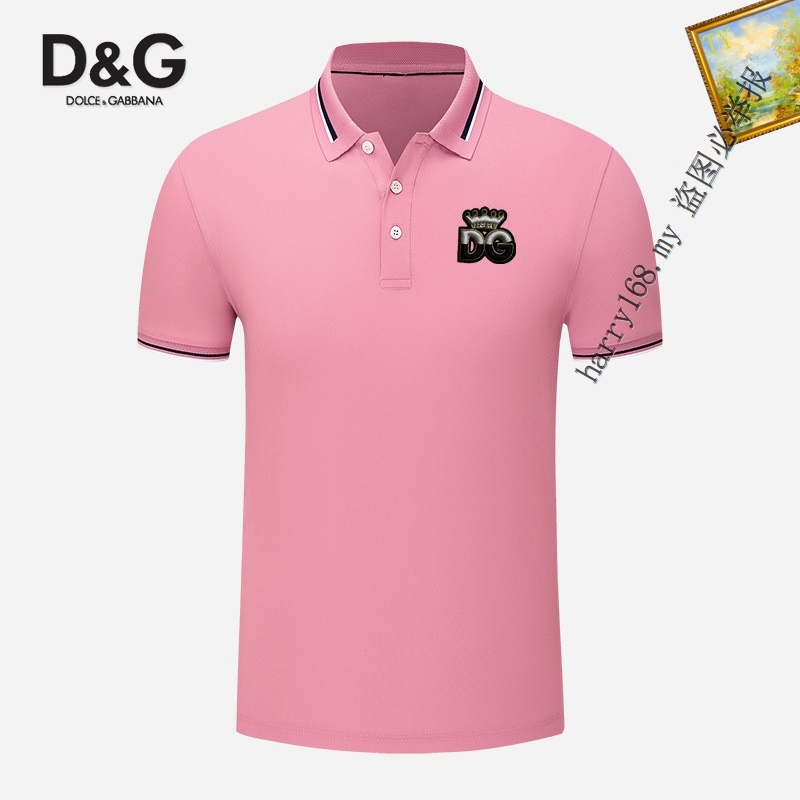 Dolce & gabbana DG เสื้อโปโลผู้ชายผ้าฝ้ายเสื้อยืดเสื้อด้านบน 6 สีขนาด S-XXXL TT548