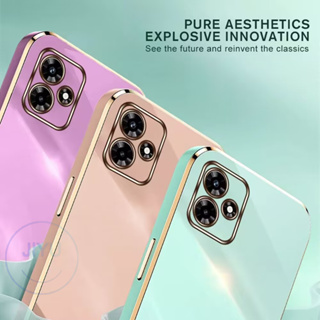 เคสโทรศัพท์ซิลิโคน แบบนิ่ม ขอบตรง สําหรับ OPPO Realme C53 RMX3760 C55 Narzo N53 N55 50a 50i