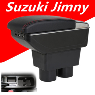 Suzuki JIMNY JB74 2019-2023 กล่องเก็บของที่พักแขนคอนโซลกลาง แบบปรับได้ พร้อมที่ชาร์จ USB สําหรับรถยนต์