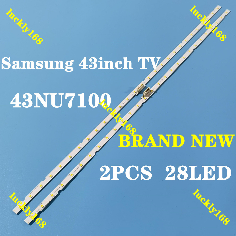 Strip(2) LED สําหรับแบ็คไลท์ Samsung 43NU7100 UE43NU7100 UN43NU7100G UE43NU7100U AOT_43_NU7100F UE43