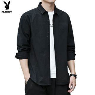 Playboy shirt mens long sleeved jacket casual autumn top