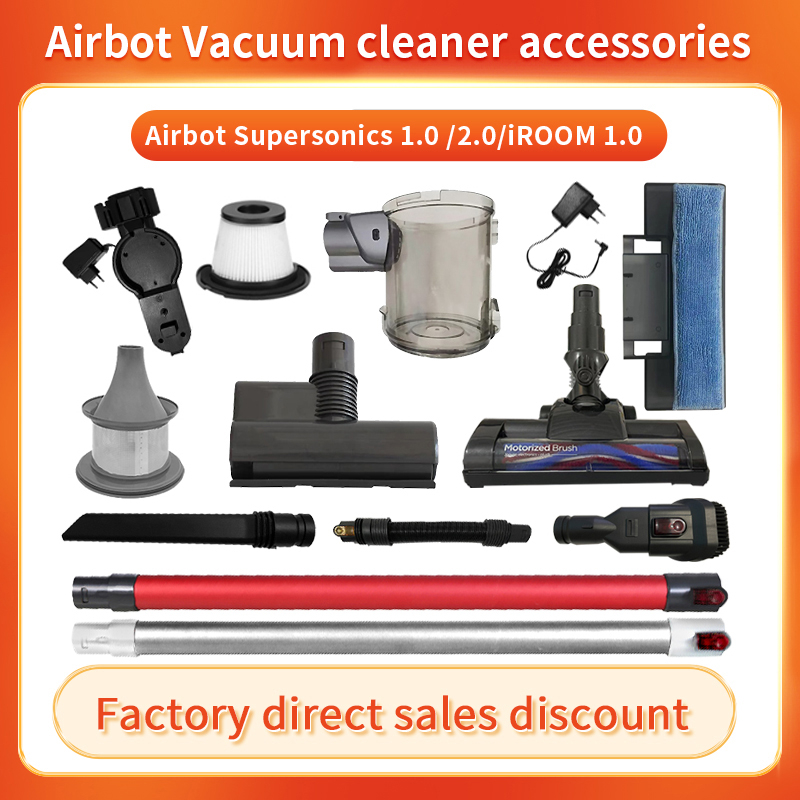 เข้ากันได้กับ Airbot Supersonics 1.0 2.0 iROOM 1.0 CV100 เครื่องดูดฝุ่น Hepa Filter ถ้วยฝุ่นแปรงพื้นมอเตอร์ไซโคลนแปรงกําจัดไรท่อยืดหยุ่นดูดแบน