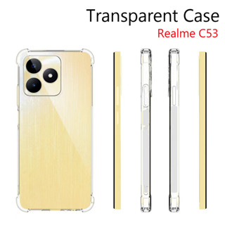 เคสโทรศัพท์มือถือ ซิลิโคนนิ่ม TPU ใส ป้องกันกล้อง สําหรับ Realme C53 C33 C33 53