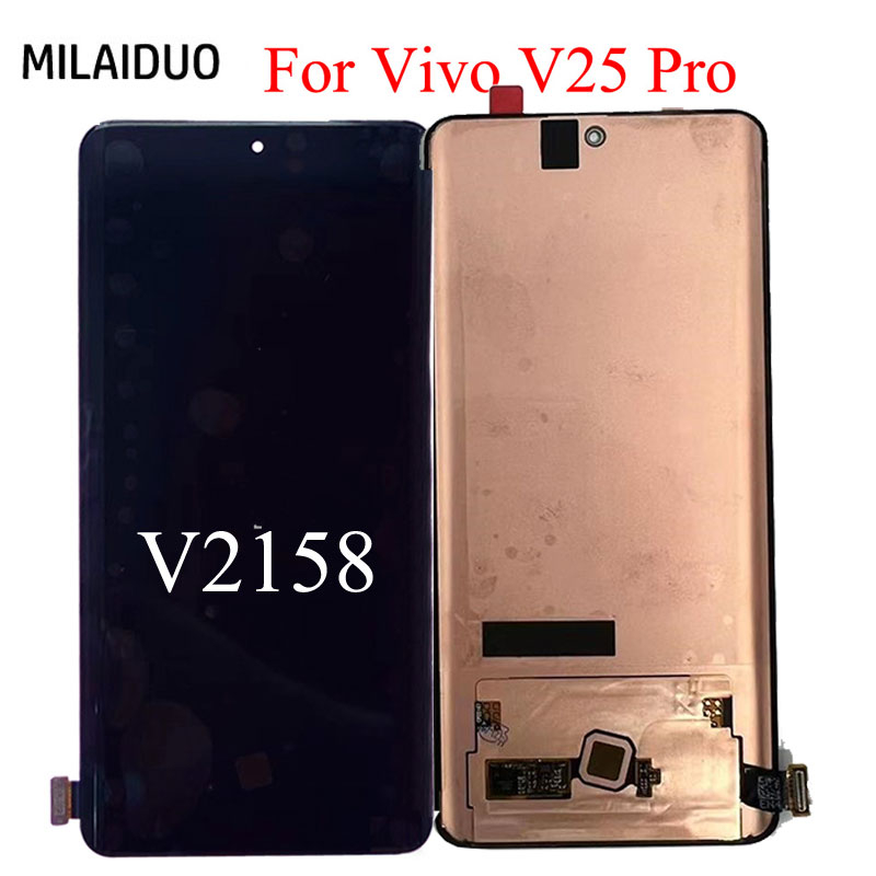 6.56" Original AMOLED/TFT LCDสําหรับVivo V25 Pro V2158 จอแสดงผลLCD Touch Screen Digitizer Assembly