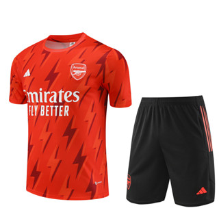 เสื้อกีฬาแขนสั้น ลายทีมชาติฟุตบอล Arsenal สีแดง ฤดูกาล 2023-24