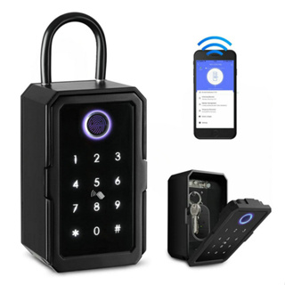Ttlock Tuya Smart Key Storage Box Lockbox Wall Mounted Password Fingerprint IC Card APP Control Safe Keybox กล่องเก็บกุญแจอัจฉริยะ แบบติดผนัง ตั้งรหัสผ่าน ลายนิ้วมือ IC Card ควบคุมผ่านแอป ตู้เซฟล็อค