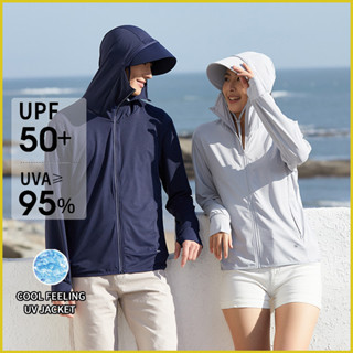 คุณภาพสูง เสื้อกันแดด เสื้อกันuv UPF50 +เสื้อแจ็คเก็ตผู้ชาย เสื้อกันuv แจ็คเก็ตกันแดดเสื้อกันยูวี เสื้อตกปลา แจ็คเก็ตคู่กันน้ำ Hoodie บวกขนาด เสื้อกันแดด uv M-4XL