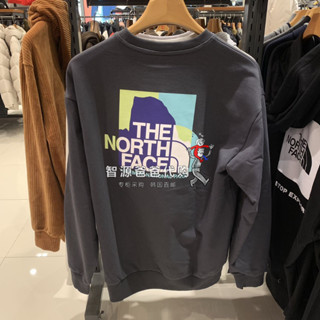 The NORTH FACE เสื้อกันหนาวลําลอง คอกลม พิมพ์ลาย สําหรับผู้ชาย และผู้หญิง