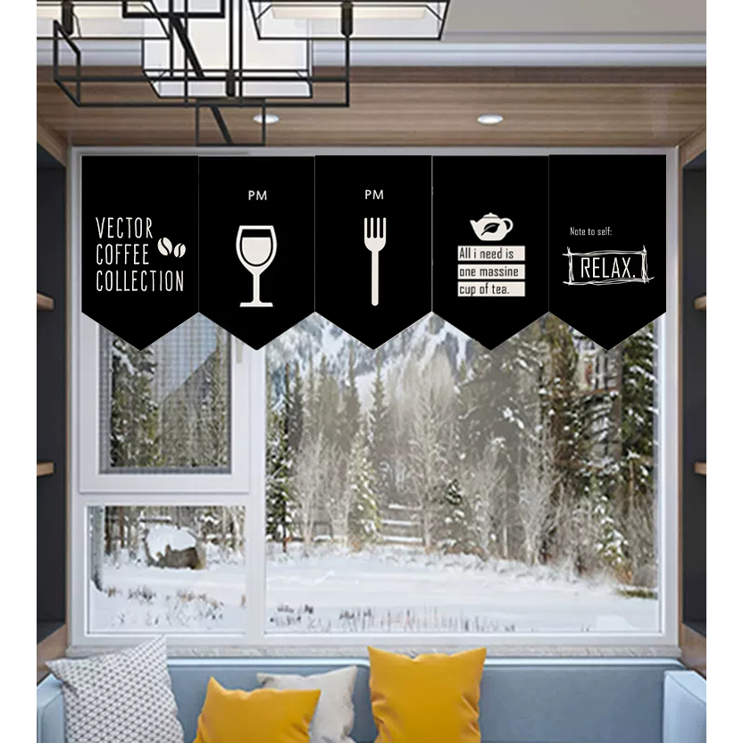 แนะนำ ผ้าม่าน ผ้าม่านกั้นประตู แบบครึ่ง ลายชานม กาแฟ สําหรับตกแต่ง ราคาพิเศษ มีเก็บเงินปลายทาง