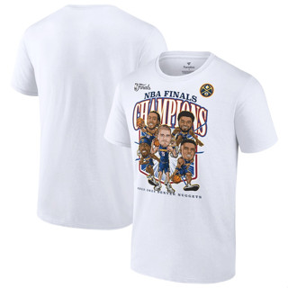 เสื้อยืด พิมพ์ลาย Denver Nuggets Fanatics Branded 2023 NBA Finals Champions Triple Threat Roster สําหรับผู้ชาย