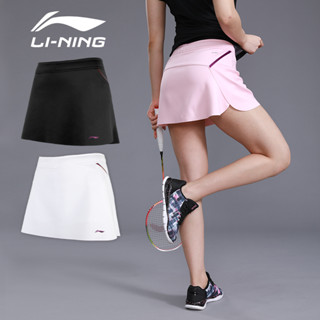 LI NING ชุดเดรสกระโปรงสั้น สําหรับสตรี เหมาะกับการเล่นกีฬา แบดมินตัน เทนนิส ปี 2023